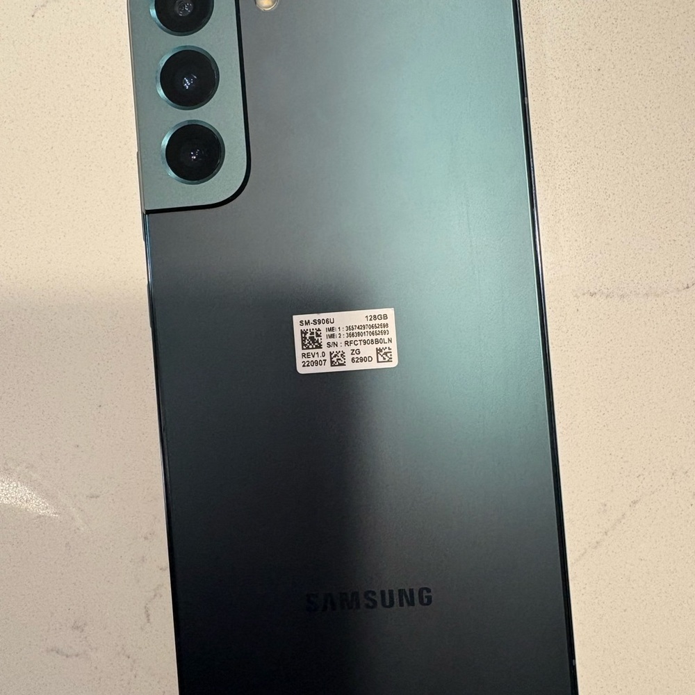 Samsung Smartphone with Triple Camera in Dark Gray
